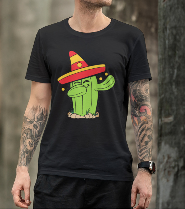 Dabbing Sombrero Cactus T-Shirt