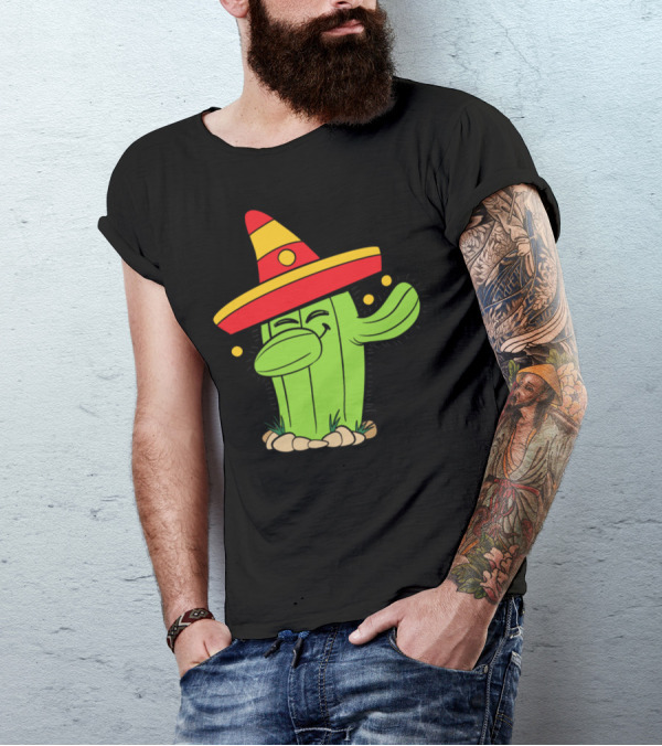 Dabbing Sombrero Cactus T-Shirt