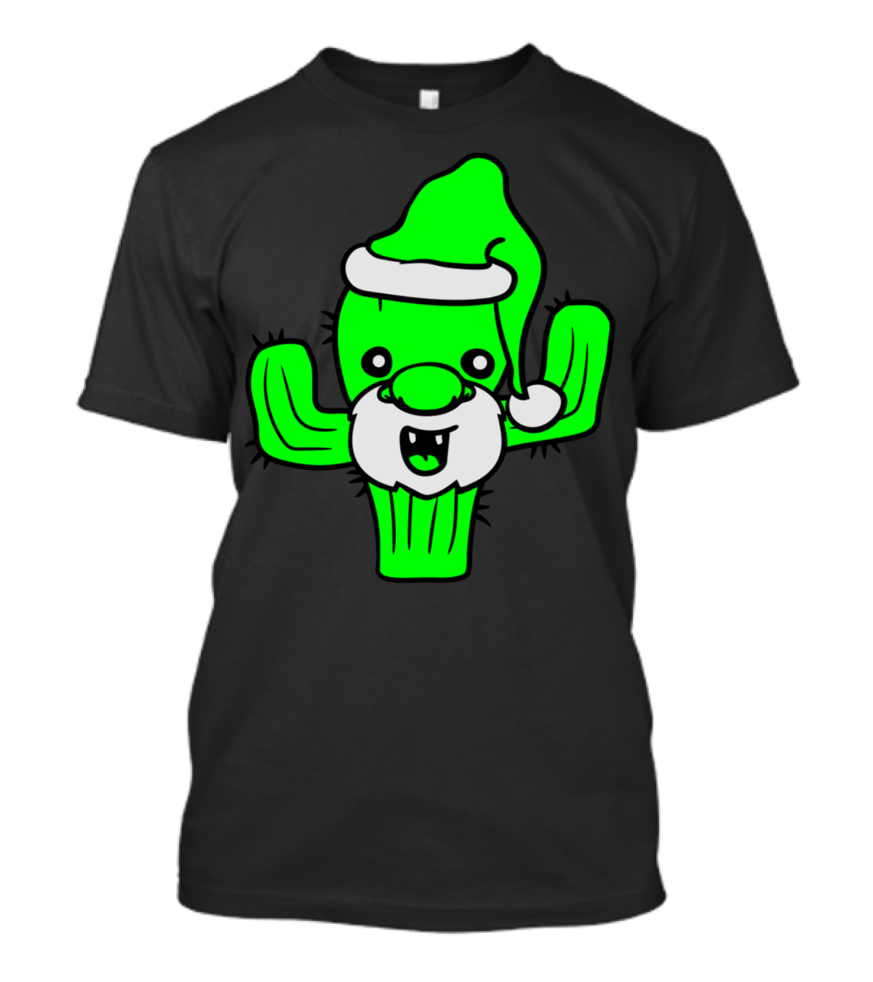 Father Christmas Santa Claus Nicholas Cactus Winter T-Shirt