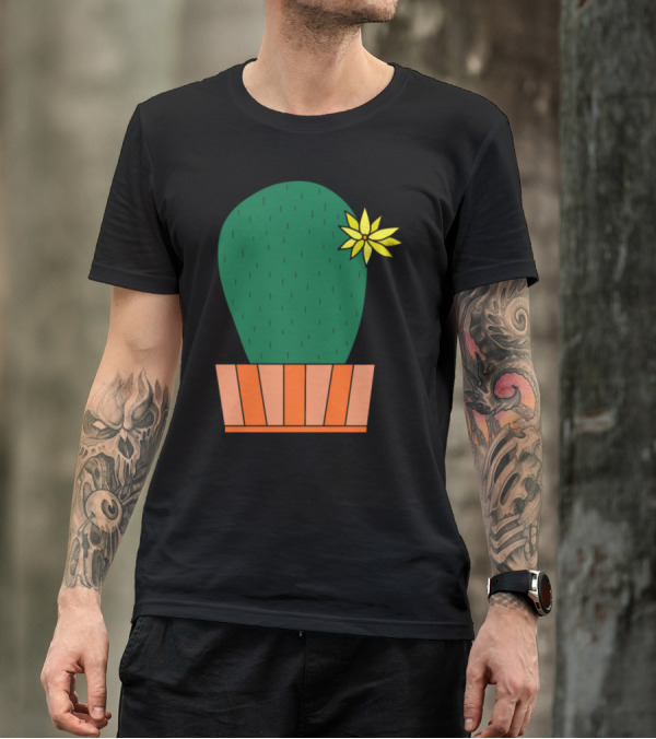 First Place Cactus With Yellow Flower T-Shirt