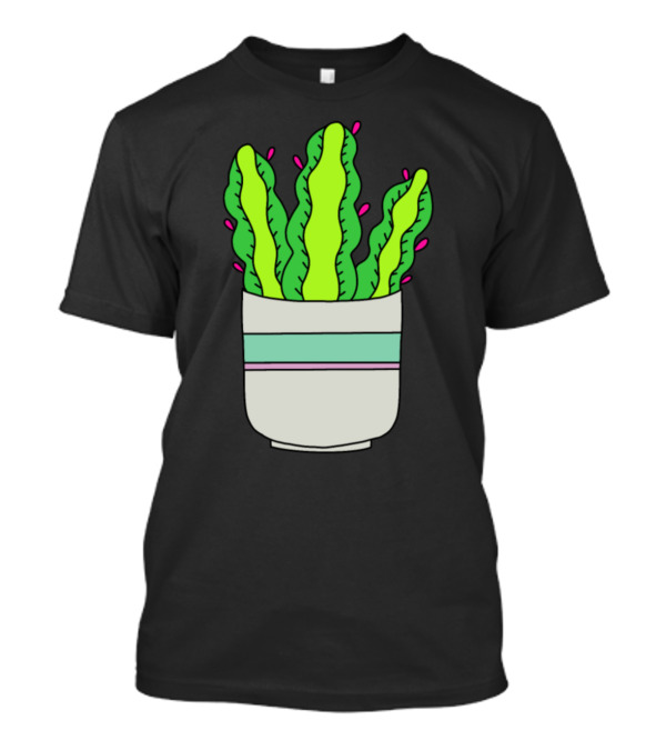 Flowering Succulent In Shabby Chic Pot With Green And Pink Accents T-Shirt