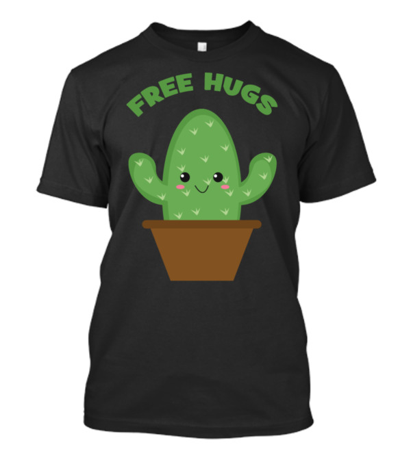 FREE HUGS CUTE CACTUS KAWAII PLANT T-Shirt