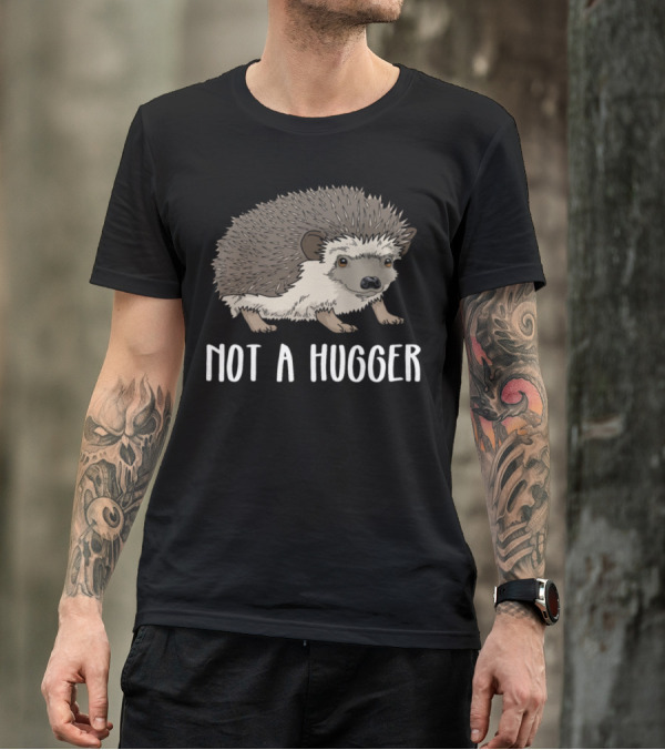 Hedgehog Not A Hugger Introvert Cactus Cute T-Shirt