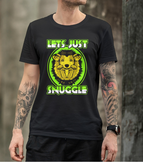 Hedgehog Let's Just Snuggle Retro 70s Vintage Animal Lover T-Shirt