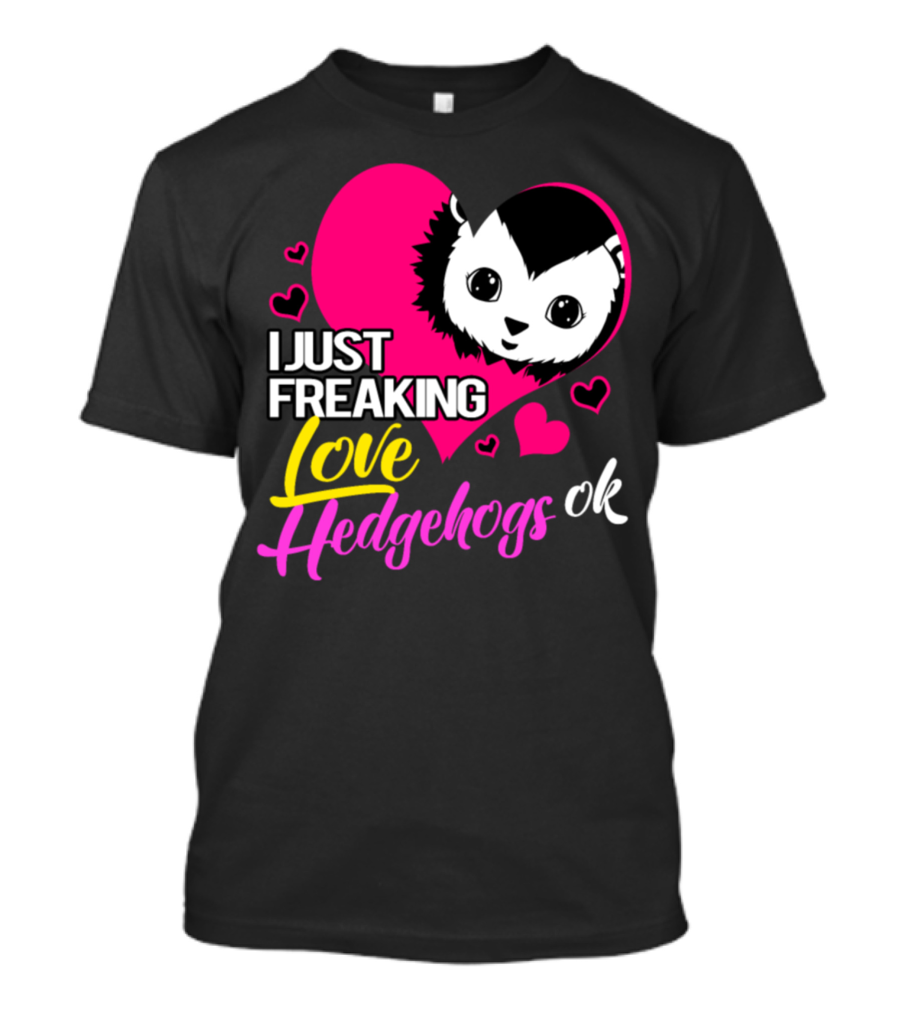 I Just Freaking Love Hedgehogs Ok Retro 70s Vintage Animal Lover T-Shirt