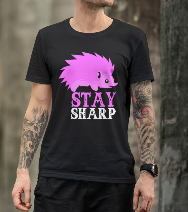 Stay Sharp Hedgehog Retro 70s Vintage Animal Lover 8s T-Shirt