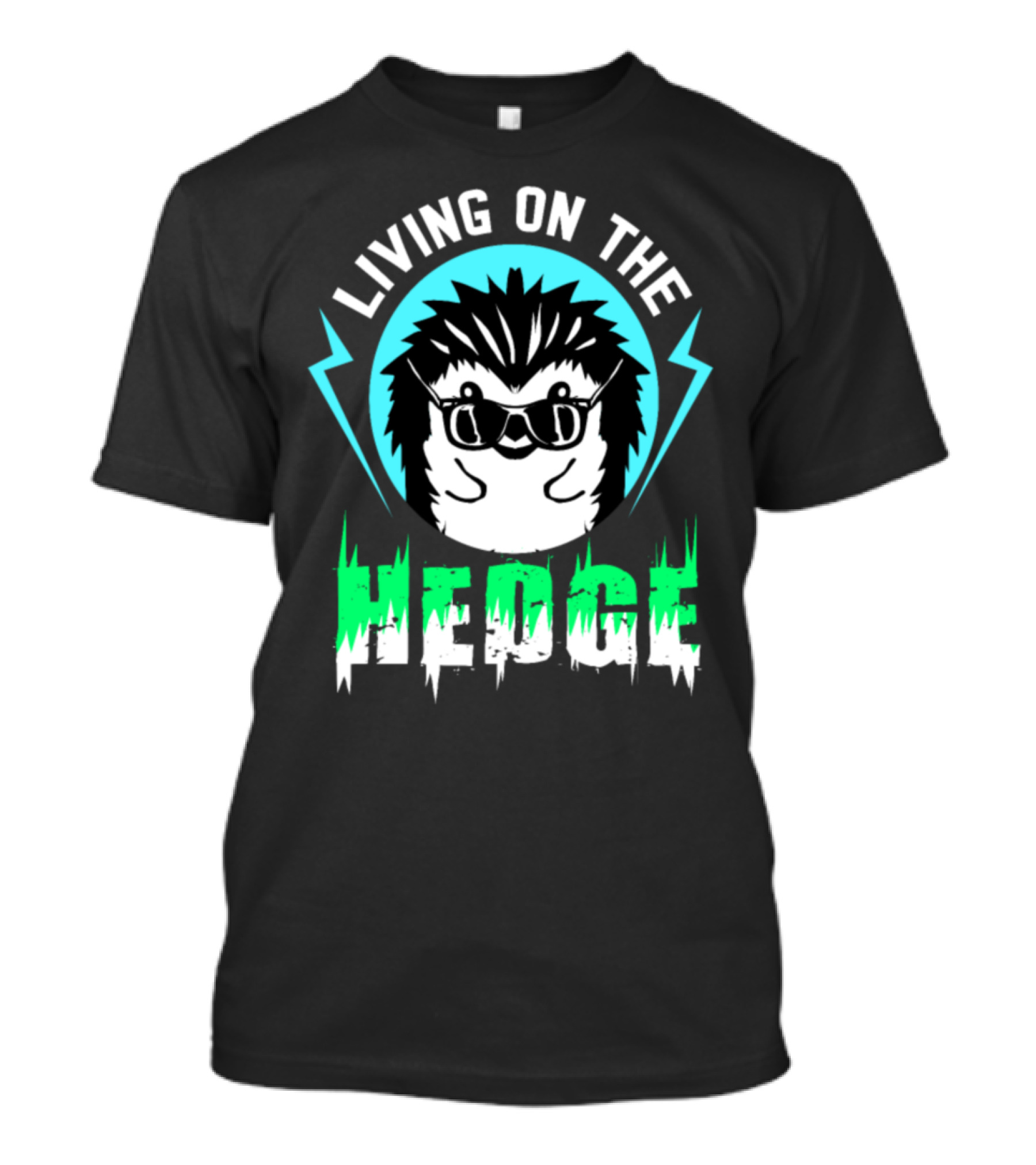 Living On The Hedge Hedgehog Retro 70s Vintage Animal Lover T-Shirt
