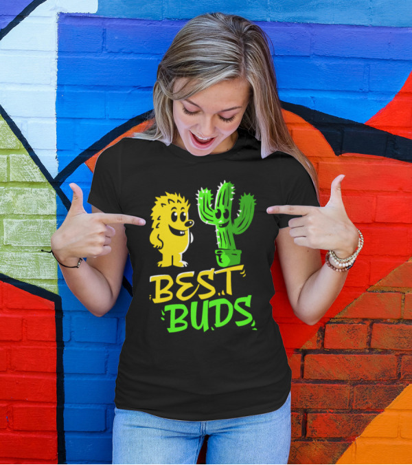 Best Buds Hedgehog Retro 70s Vintage Animal Lover Y0 T-Shirt