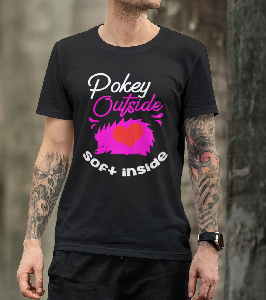 Pokey Outside Soft Inside Hedgie Hedgehog Spiky Cuddle Rodent T-Shirt