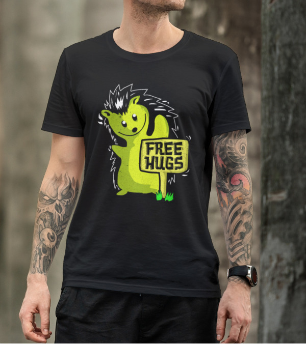 Hedgie Hedgehog Free Hugs Spiky Cuddle Rodent T-Shirt