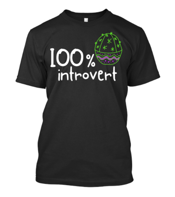 100% Introvert Cactus Plant Funny Cute Sarcastic T-Shirt