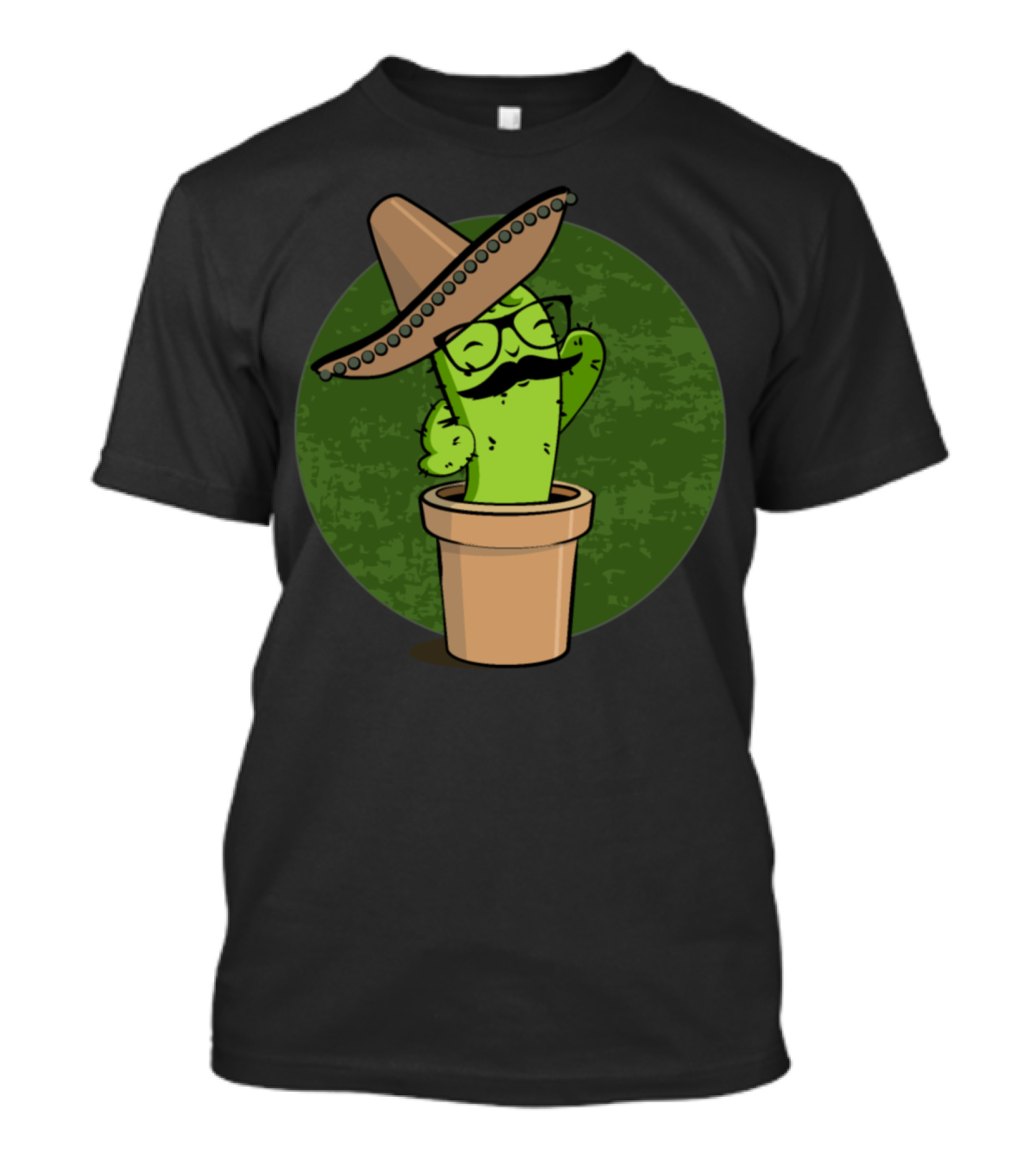 Mexican Cactus Sombrero Glasses Mustache B Ddp T-Shirt
