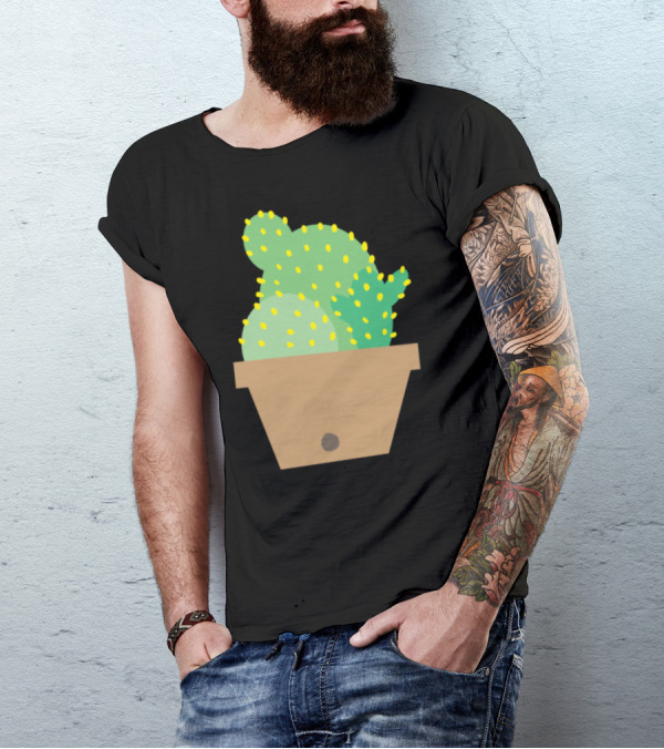 Mini Cactus Pot In T-Shirt