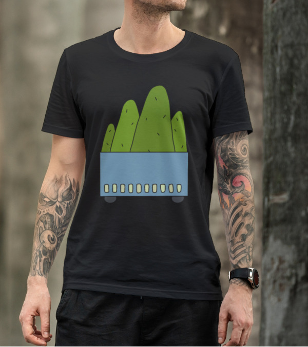 Mountain Cactus Box With Green Peaks T-Shirt