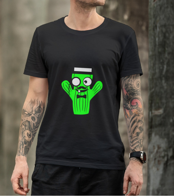 Mr Sir Gentlemen Child Man Young Monokel Cactus With Top Hat And Monocle T-Shirt