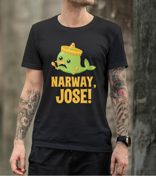 Narway Jose Sombrero Maracas Mustache Narwhal T-Shirt