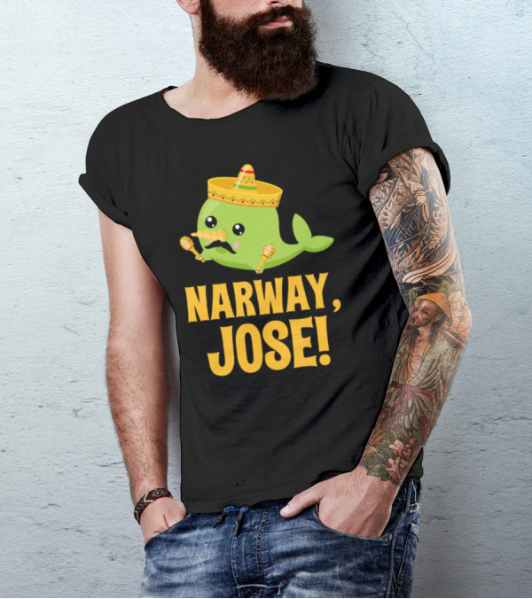 Narway Jose Sombrero Maracas Mustache Narwhal T-Shirt
