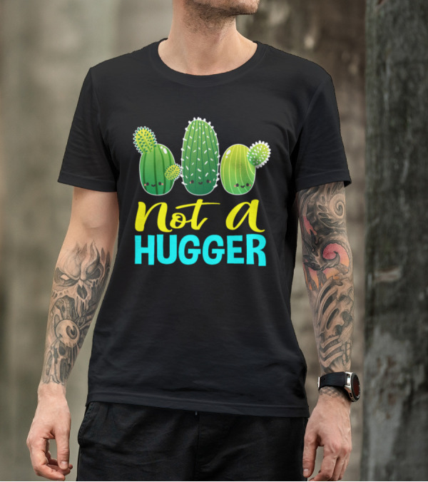 Not A Hugger Cute Cactus Cacti Trio Whimsical T-Shirt