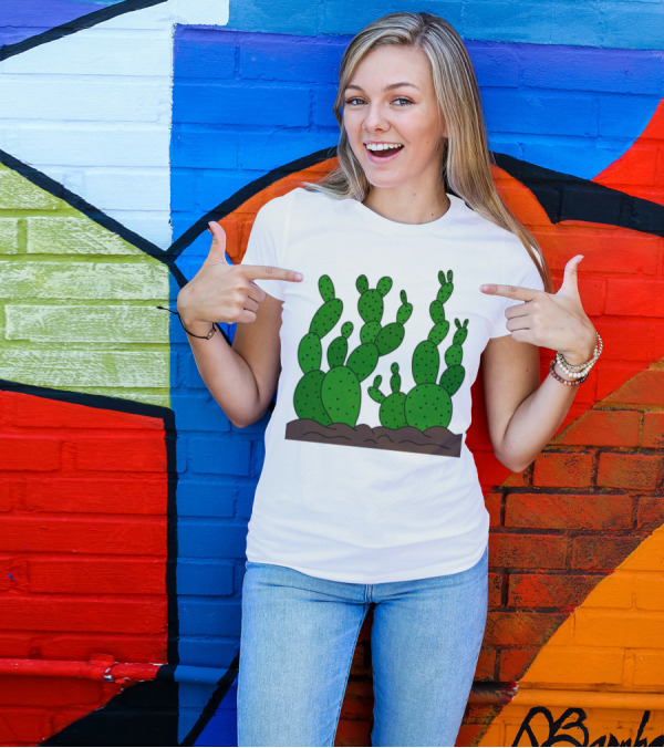 One Big Cactus Family In A Desert Oasis T-Shirt