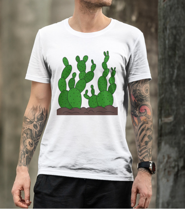 One Big Cactus Family In A Desert Oasis T-Shirt