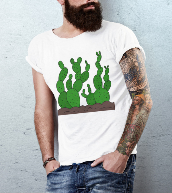 One Big Cactus Family In A Desert Oasis T-Shirt