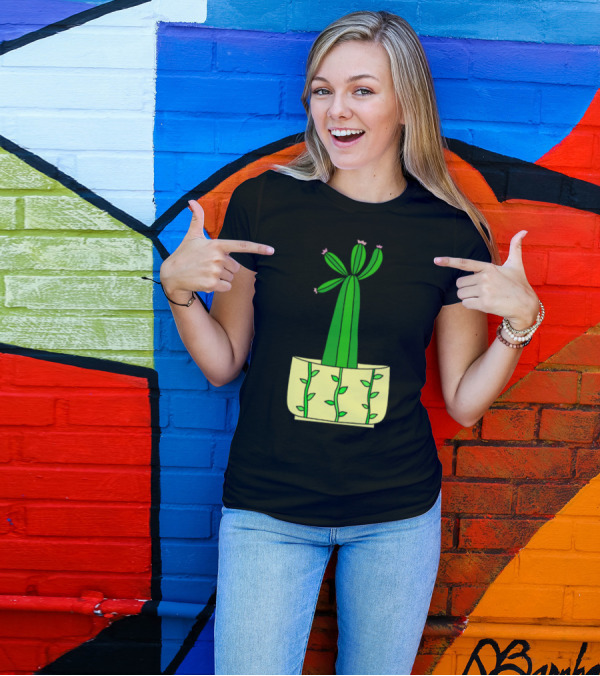 Palm Tree Cactus In Decorative Pot T-Shirt