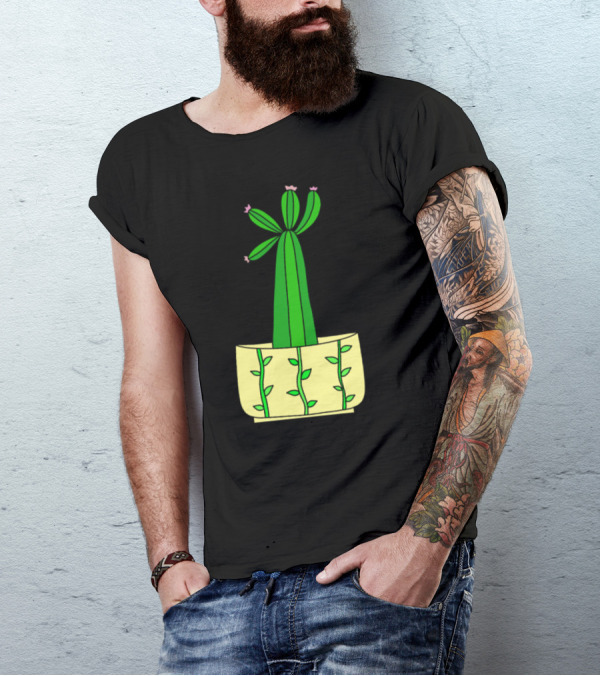 Palm Tree Cactus In Decorative Pot T-Shirt