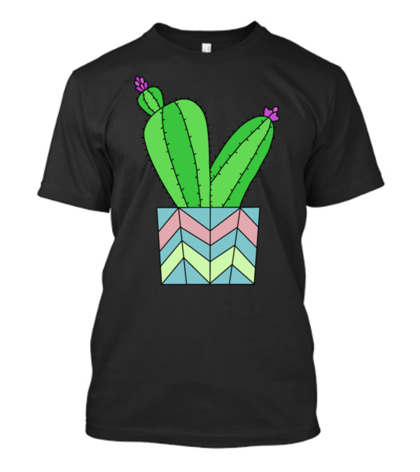 Pastel Pot Zigzag Cactus T-Shirt