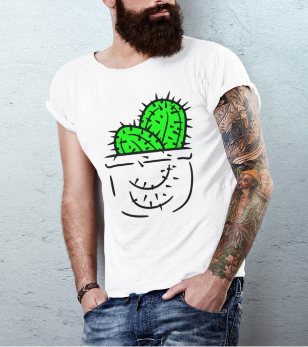 Pocket Funny Kakten Cactus Flo Spiky Green Plant T-Shirt