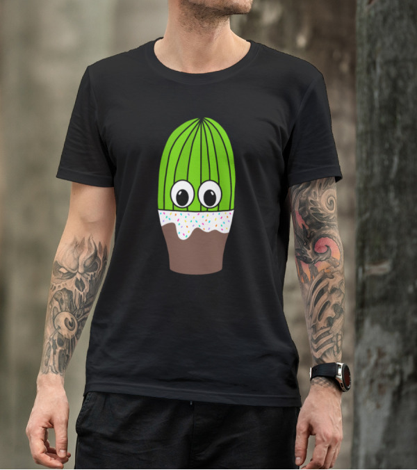 Kawaii Cactus With Sprinkles In Cake Pot T-Shirt