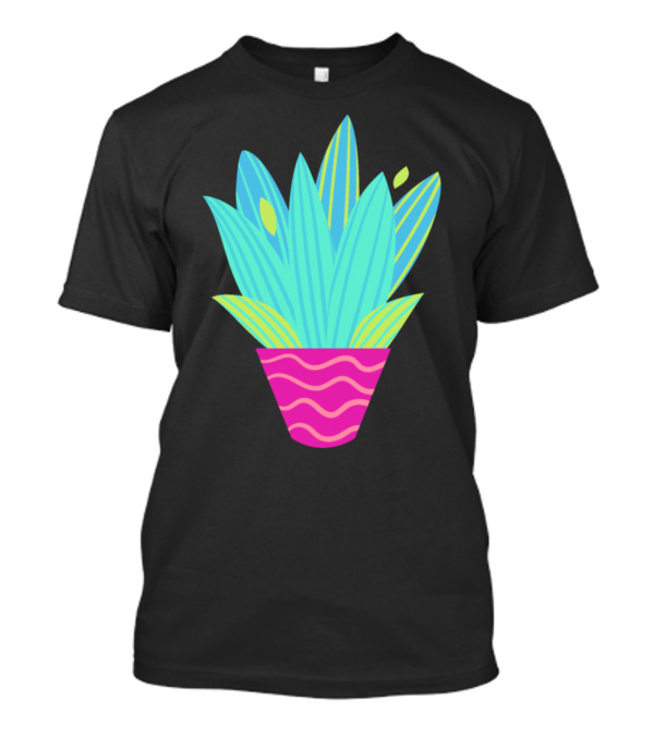 Pretty Aloe Vera In Vibrantly Colored Pink Pot T-Shirt