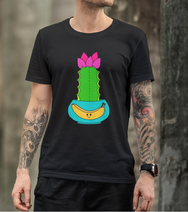 Pretty Hybrid Cactus Smiling Banana Pot T-Shirt