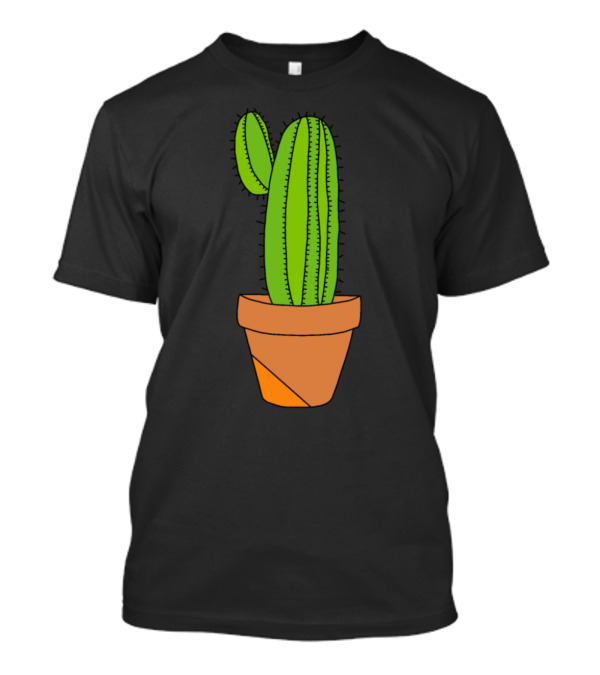 Saguaro Cactus In Terracotta Pot Minimalist T-Shirt