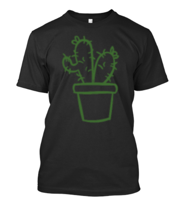 Small Cactus Cute Succulent Sketch Drawing T-Shirt