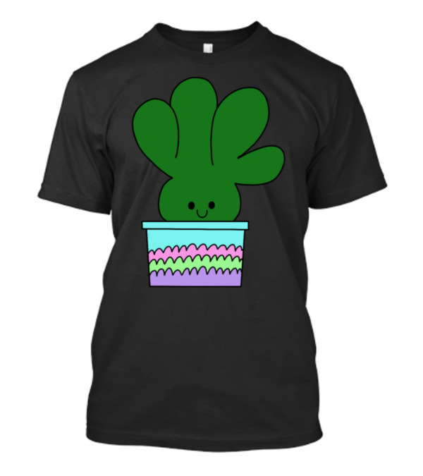 Smiling Succulent In Colorful Pot High 4 T-Shirt