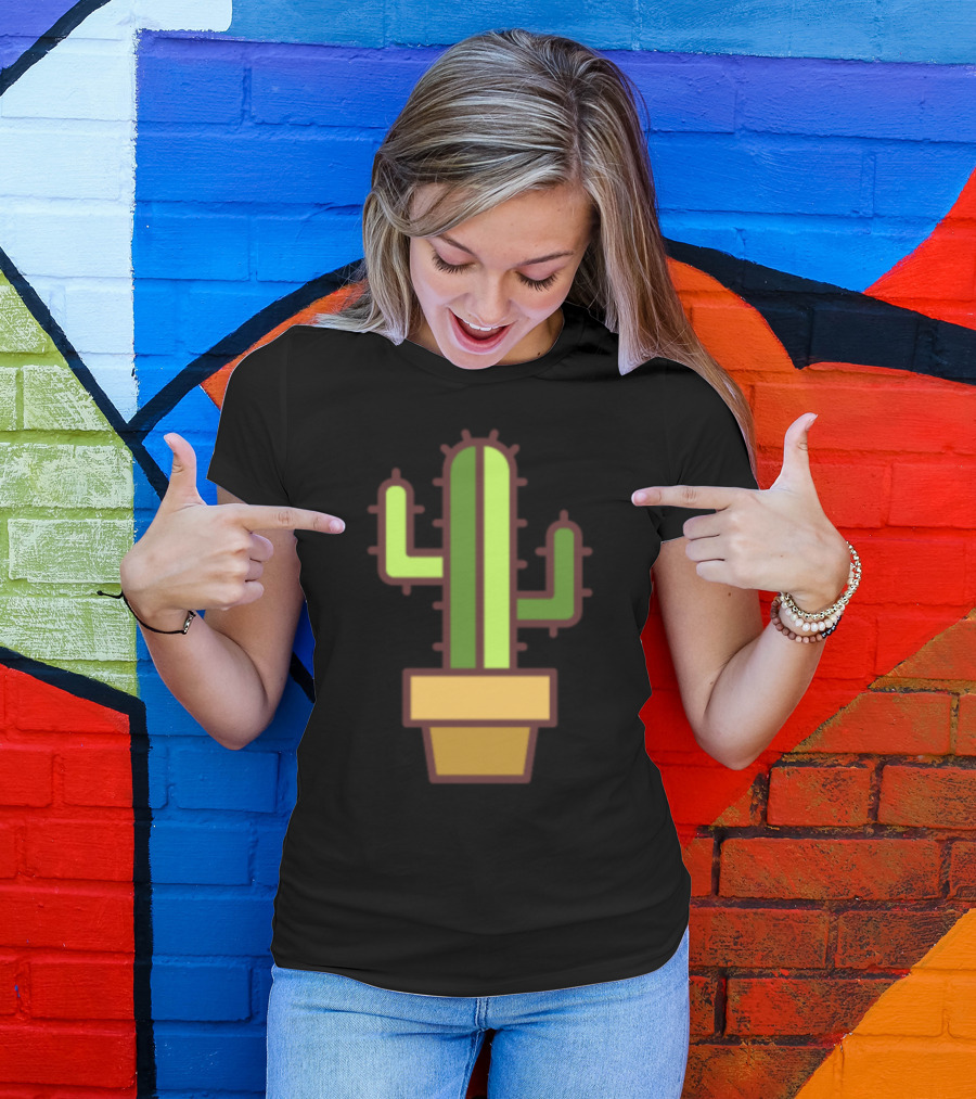 Spikes Cactus Funny Succulent Plant Desert Potted T-Shirt