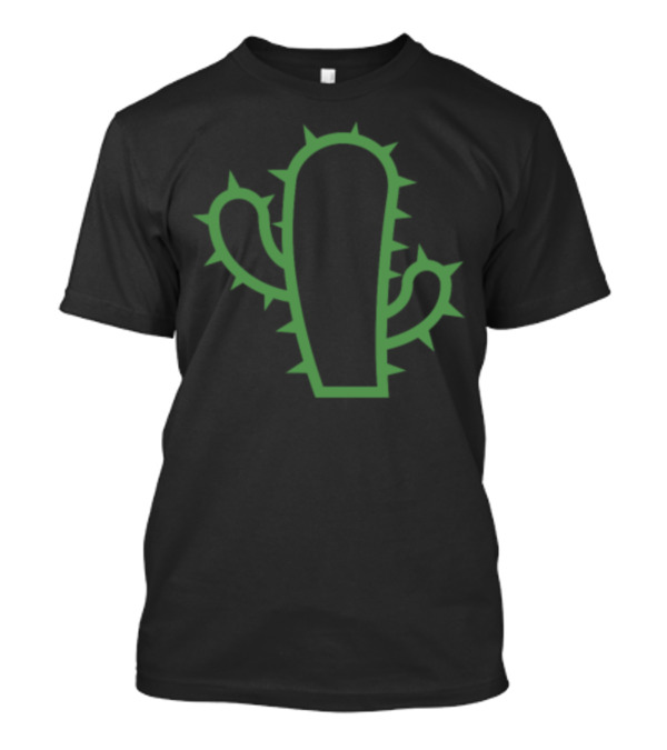 Spikes Cactus Desert Funny Succulent Green Iconic Outline T-Shirt