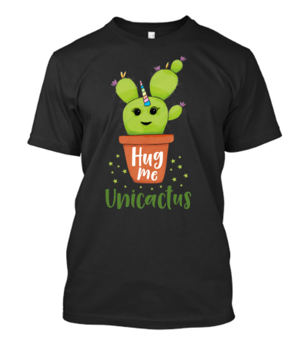 Hug Me Sweet Unicactus Cute Unicorn Cactus Star T-Shirt
