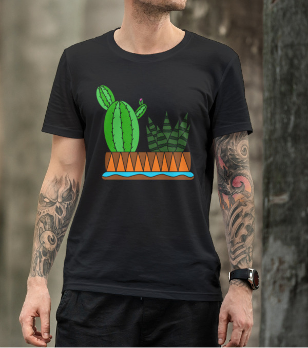 The Aztek Succulent Cactus Team Southwest Garden Style Pajama T-Shirt