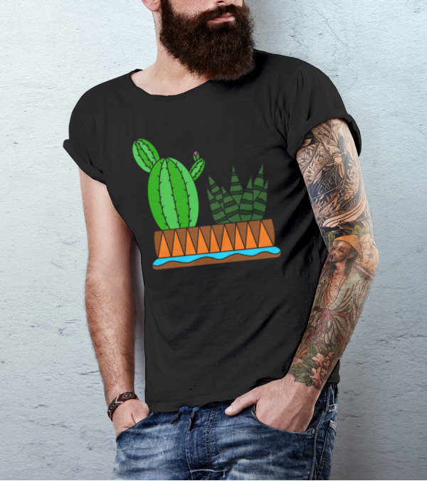 The Aztek Succulent Cactus Team Southwest Garden Style Pajama T-Shirt