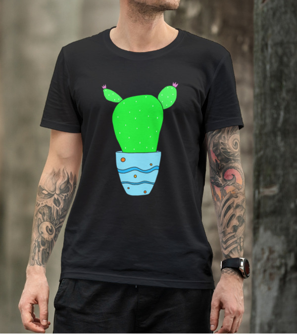 The Cactus Universe Potted Prickly Plant With Cosmic T-Shirt