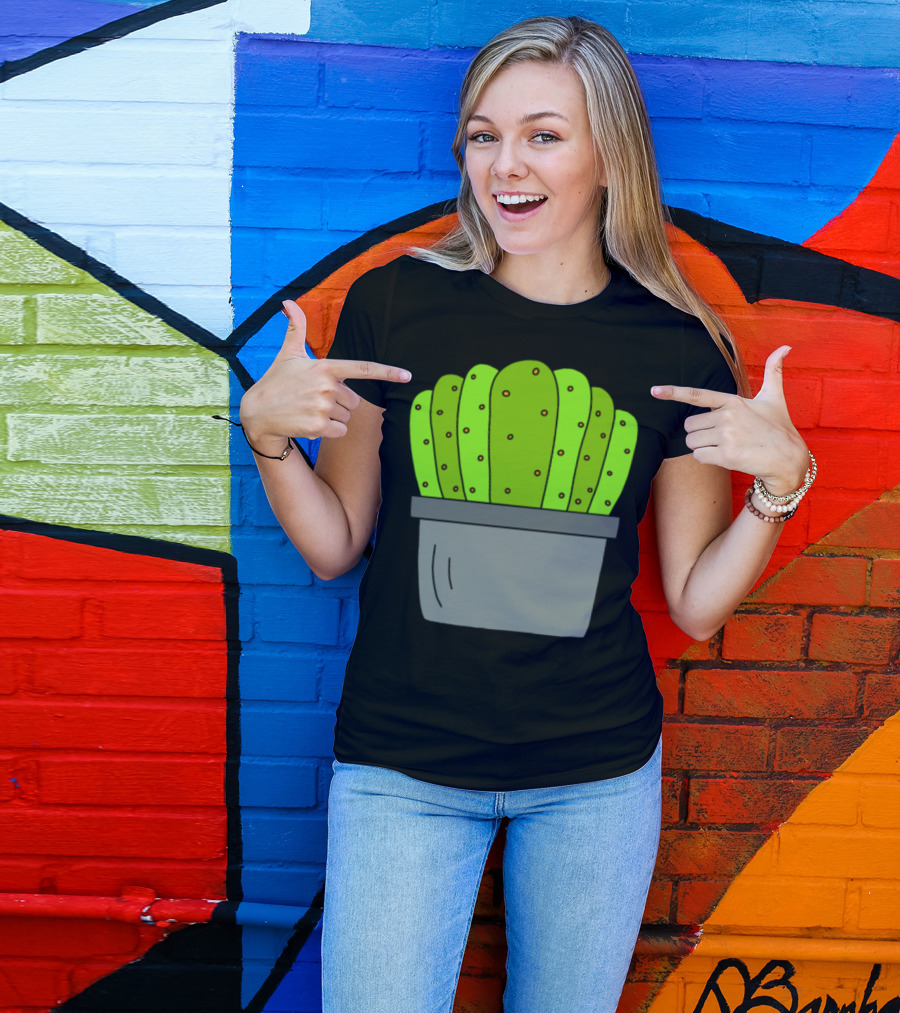 The Organized Group Of Cacti In A Pot T-Shirt