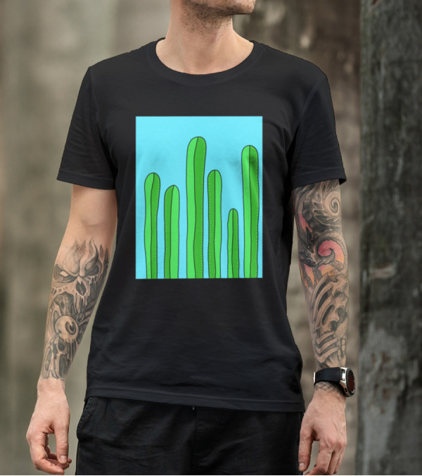 Underwater Cacti Seaweed Fusion In Oceanic Serenity T-Shirt