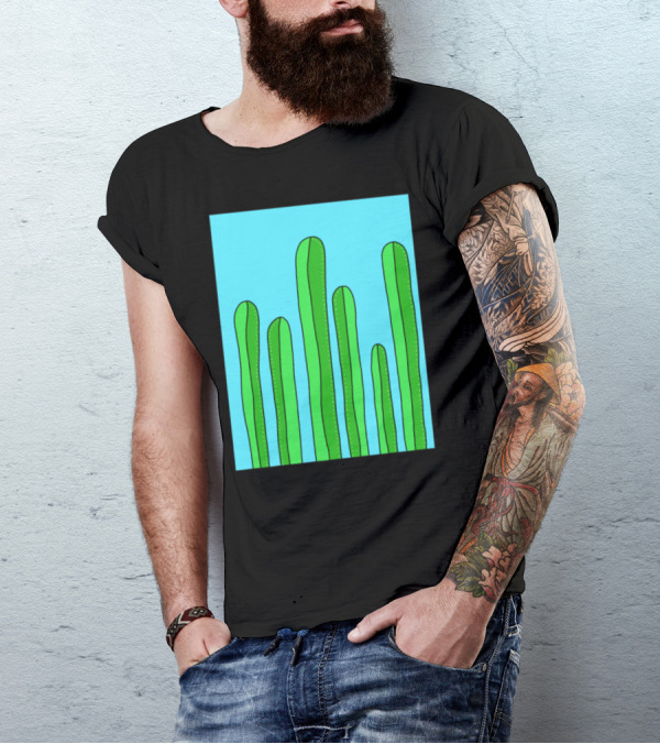 Underwater Cacti Seaweed Fusion In Oceanic Serenity T-Shirt
