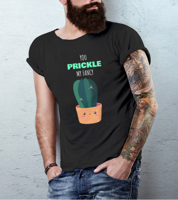 You Prickle My Fancy Cute Cactus Kawaii Face Punmpcik T-Shirt
