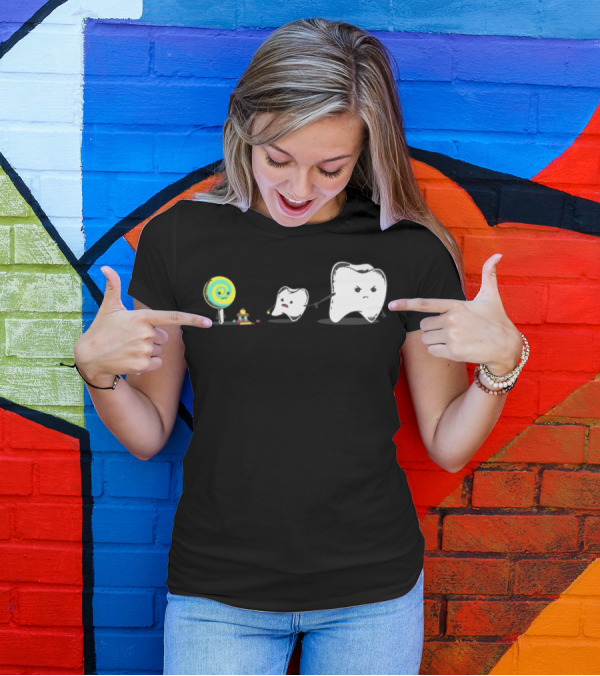 Can't We Just Be Friends Tooth And Lollipop Conflict T-Shirt