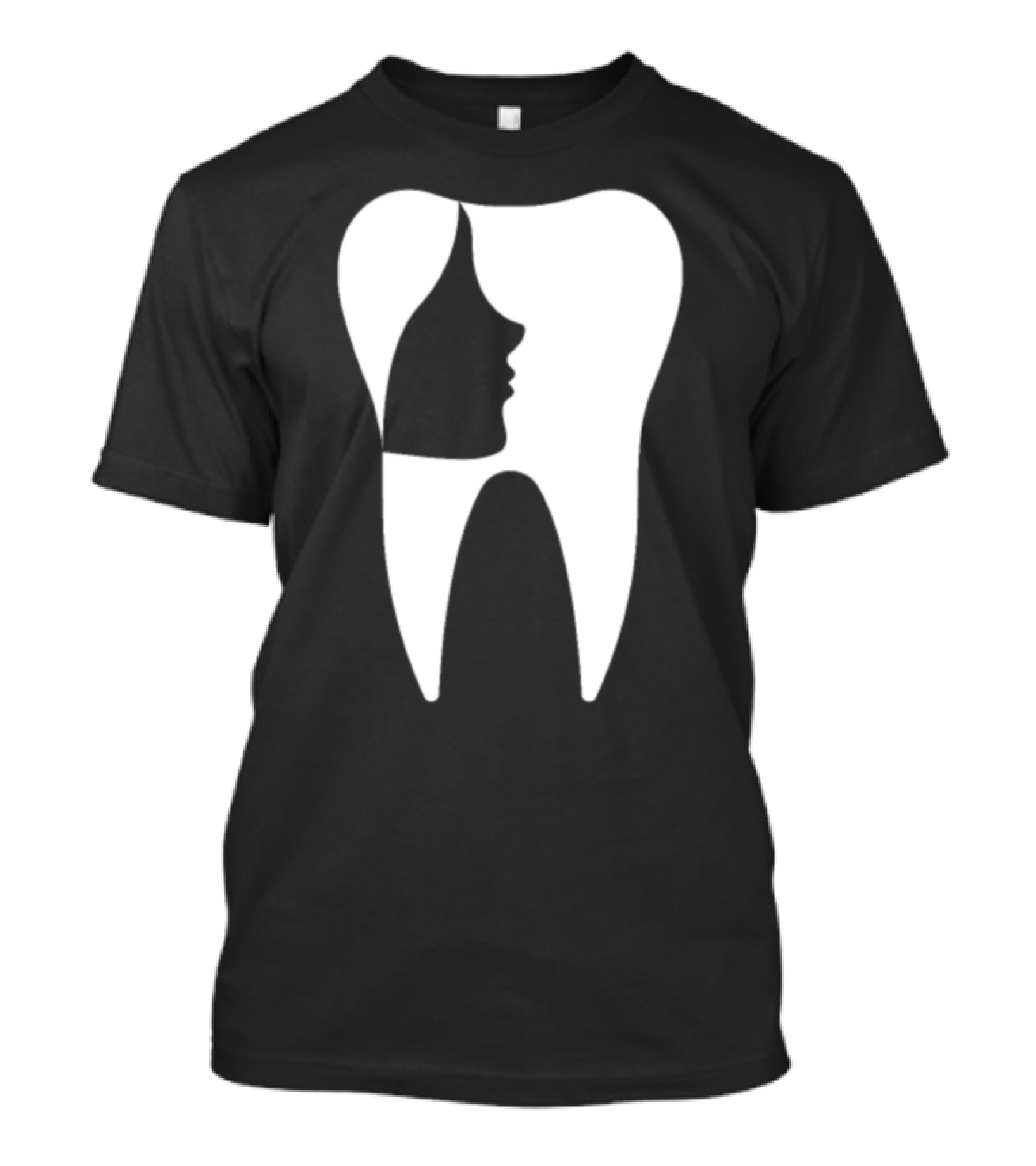 Dentist Dental Assistant Orthodontist Tooth Silhouette With Face T-Shirt