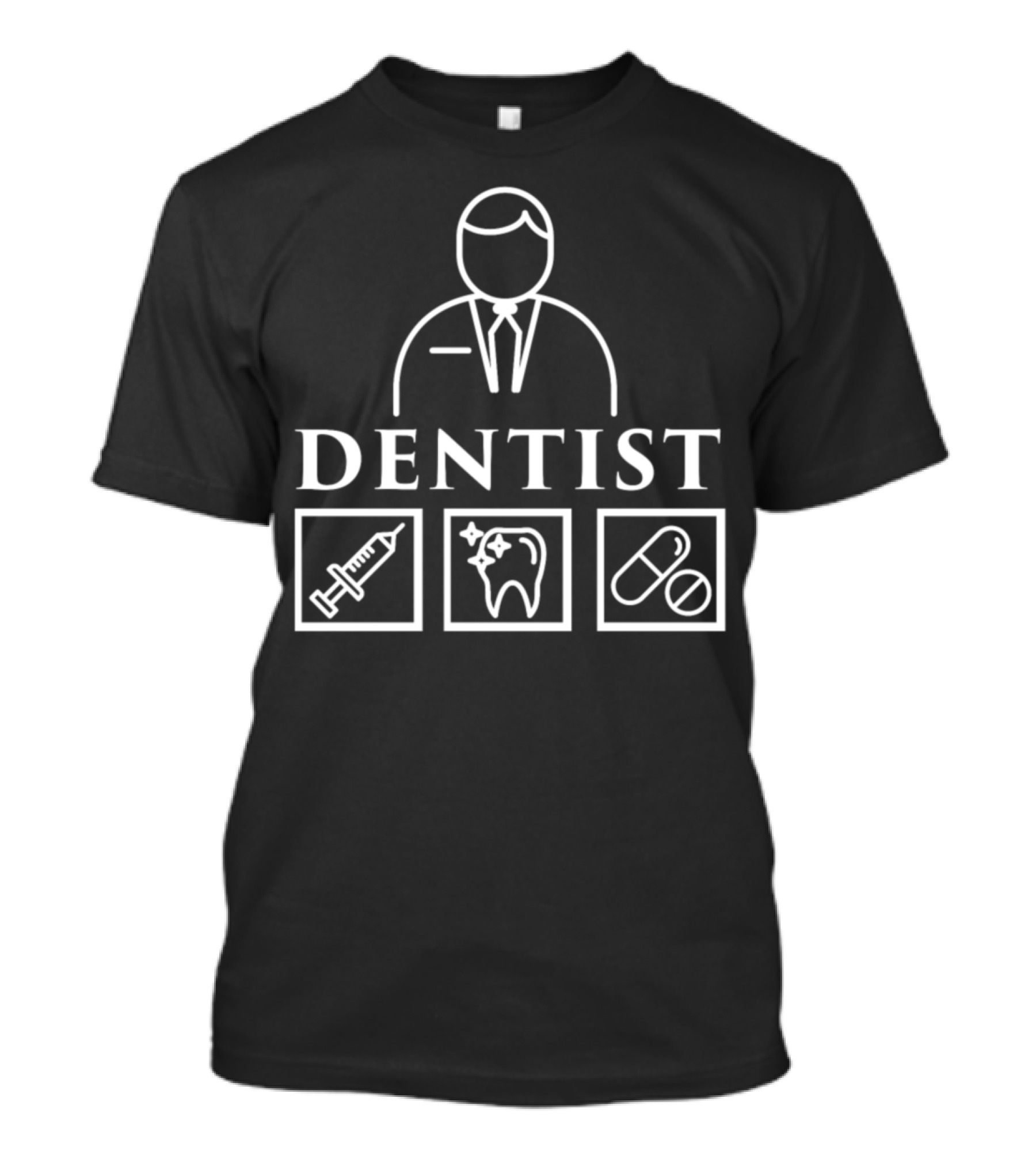 Dentist Syringe Sparkling Tooth Pills T-Shirt