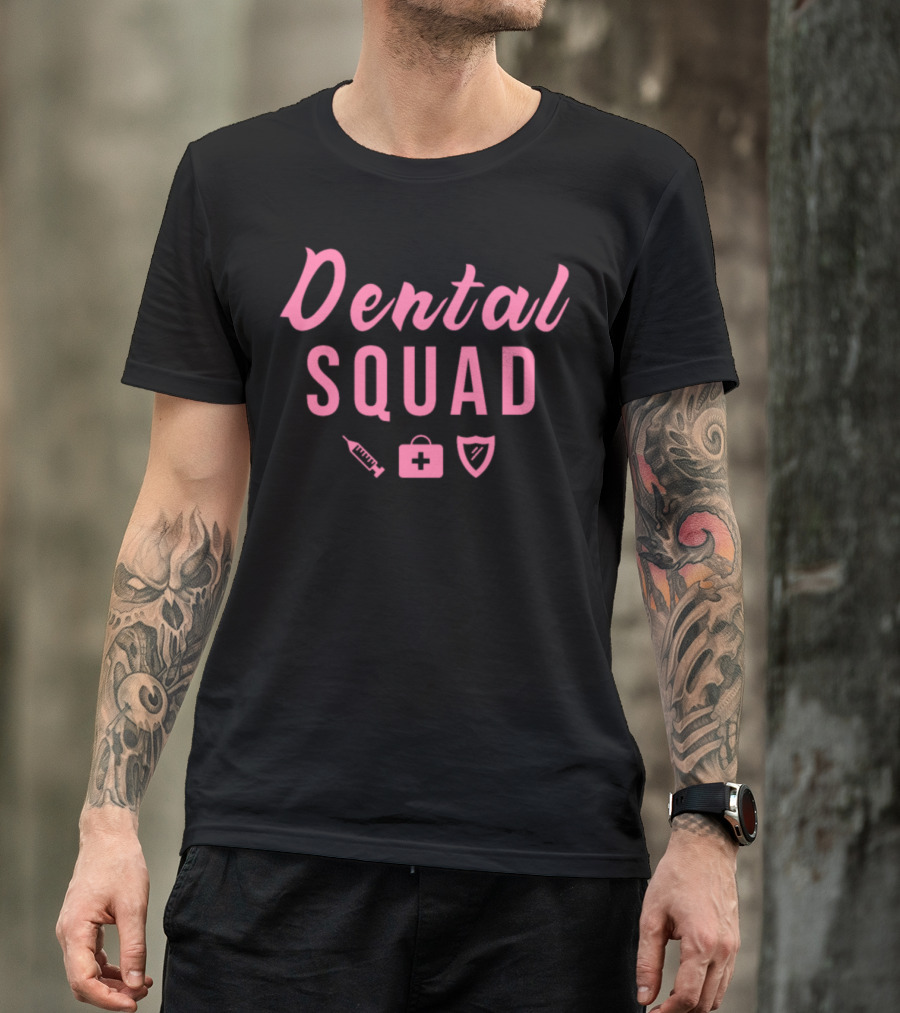 Dental Squad Mom Dentistry Tooth Doctor Flossing Dentist T-Shirt