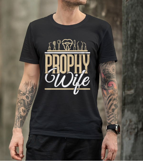 Prophy Wife Dental Hygienist Tooth Tools Icons T-Shirt